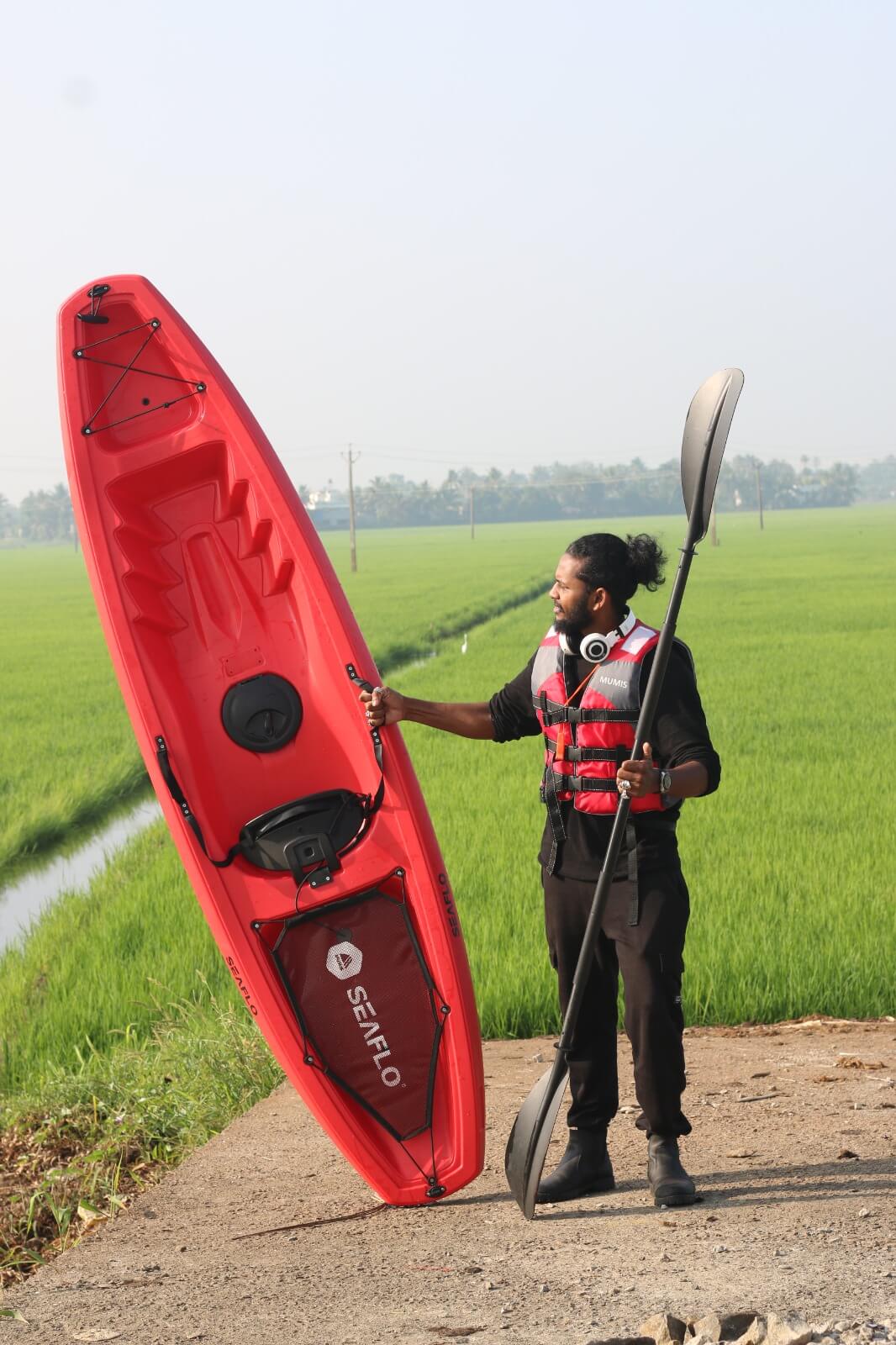Sunrise kayaking tour through Kuttanad backwaters, Alappuzha Kerala
